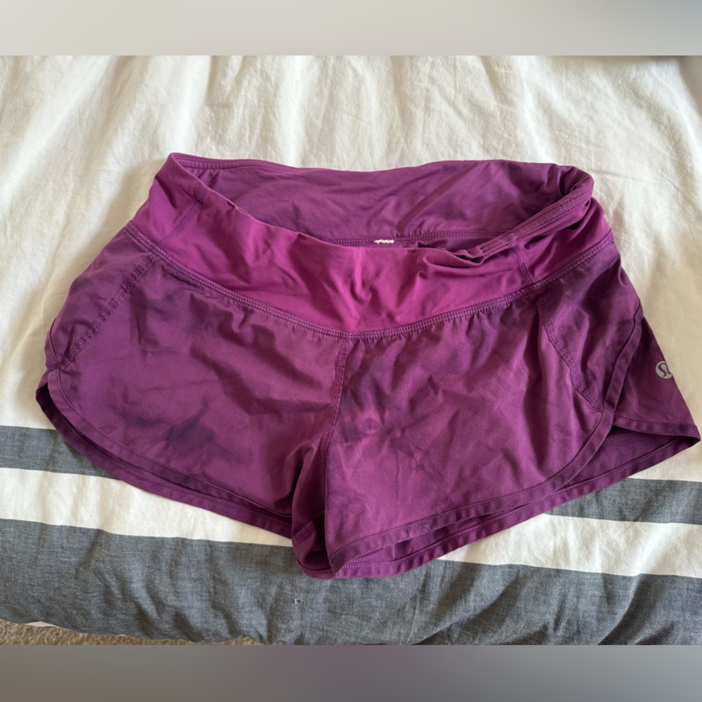 COPY - Purple Lululemon Speed Up short low rise lined